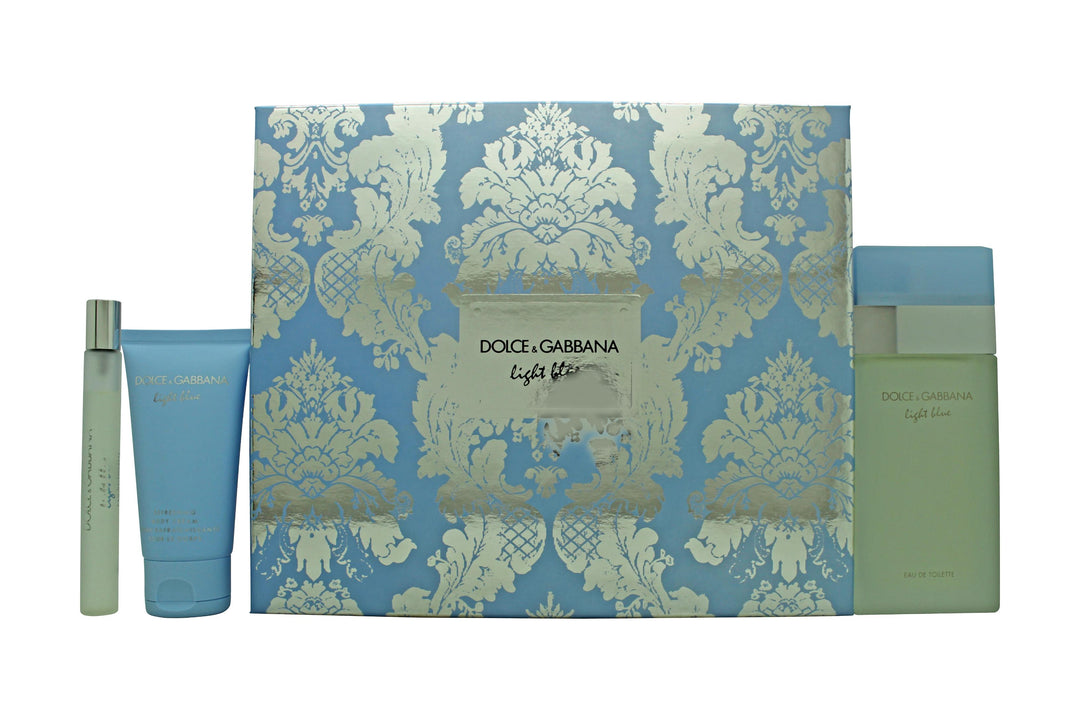 Dolce & Gabbana Light Blue Presentset 100ml EDT + 50ml Body Cream + 10ml EDT