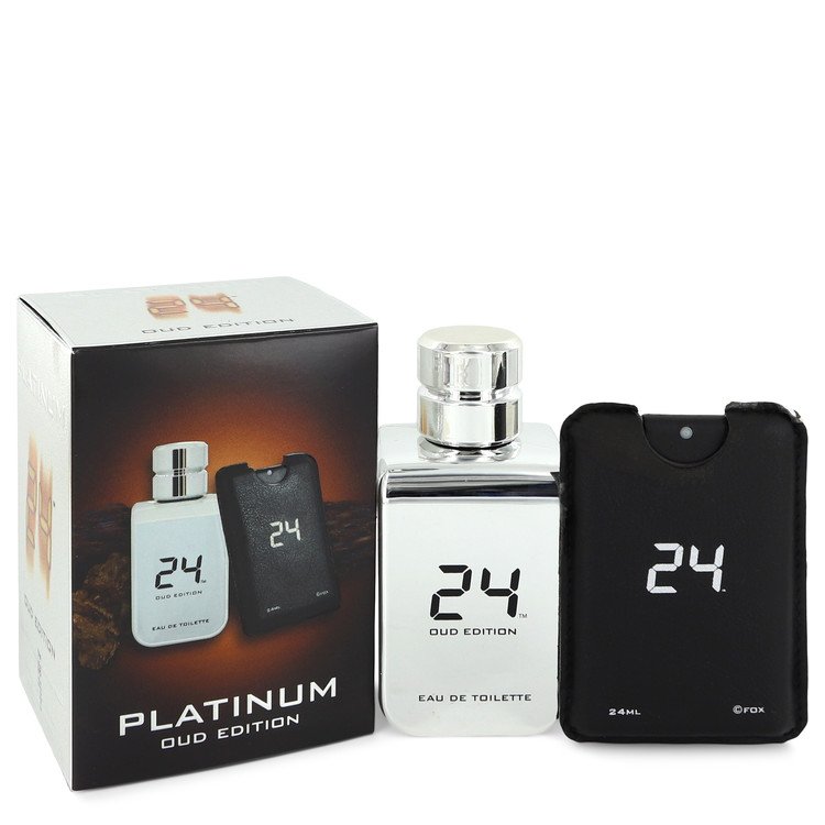 24 Platinum Oud Edition Eau De Toilette Concentree Spray + 0.8 oz {Pocket Spray (Unisex) By ScentStory