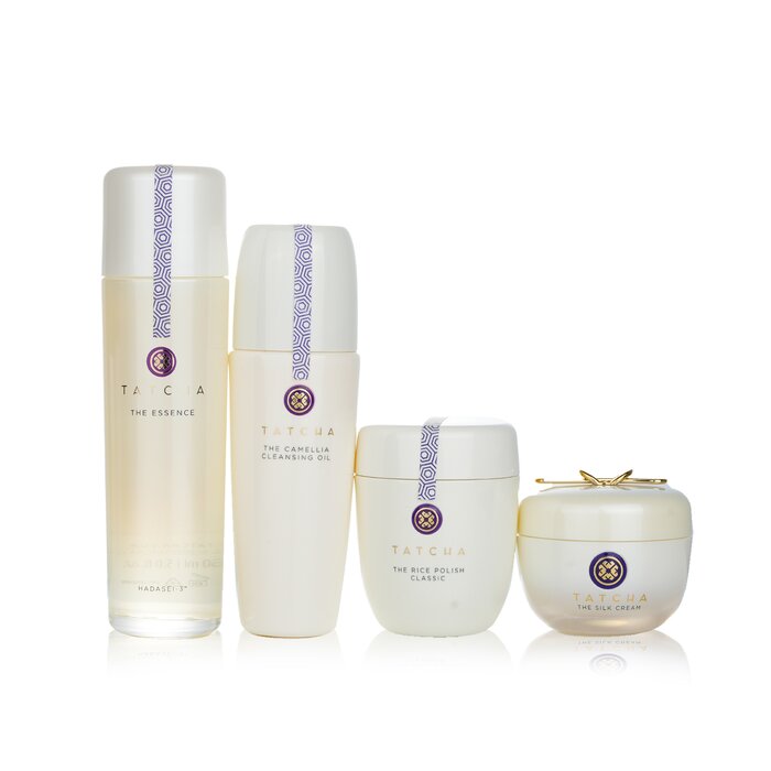 Ritual For Firm Skin Set: Camellia Cleansing Oil 150ml + Essence 150ml + Silk Cream 50ml + Rice Polish 60g - 4pcs