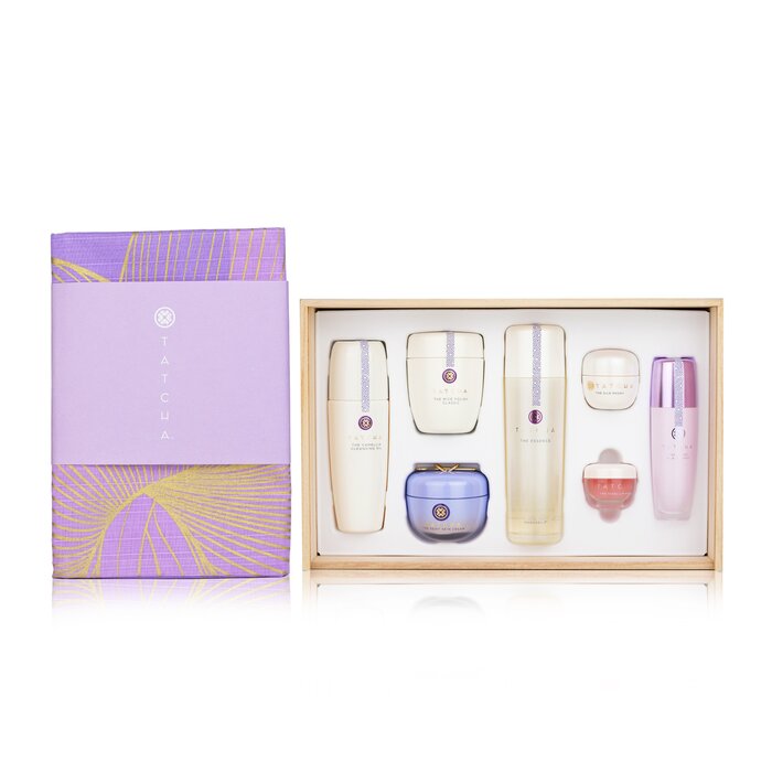 Special Edition Luxury Kiri Set: The Camellia Cleansing Oil, The Rice Polish, The Essence, The Dewy Skin Cream, The Silk Peony, The Kissu Lip Mask,