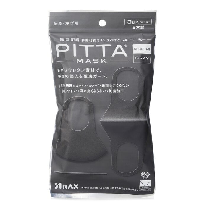 Arax Pitta Mask Dark Grey Regular - 3 Sheets - 3pcs/bag