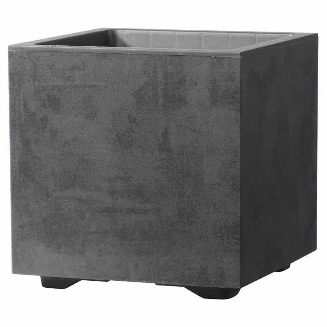 Plant pot Deroma Anthracite 25 cm Plastic Squared Bucket Ø 25 cm
