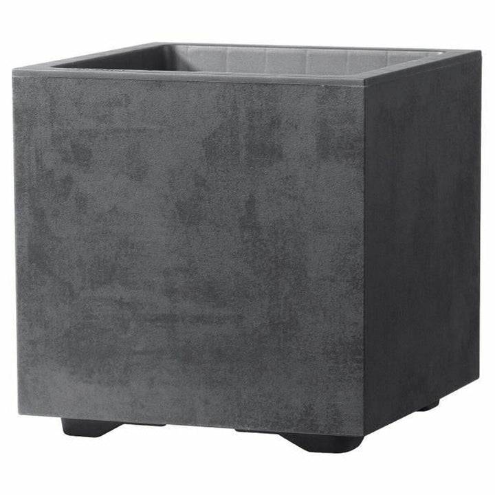 Plant pot Deroma Anthracite 25 cm Plastic Squared Bucket Ø 25 cm