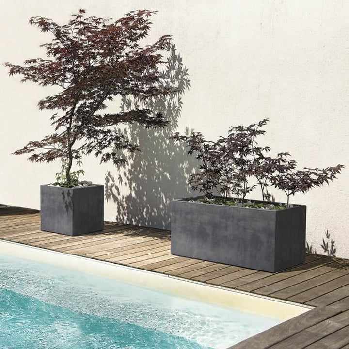 Self-watering planter Deroma Anthracite 79 cm Plastic Rectangular
