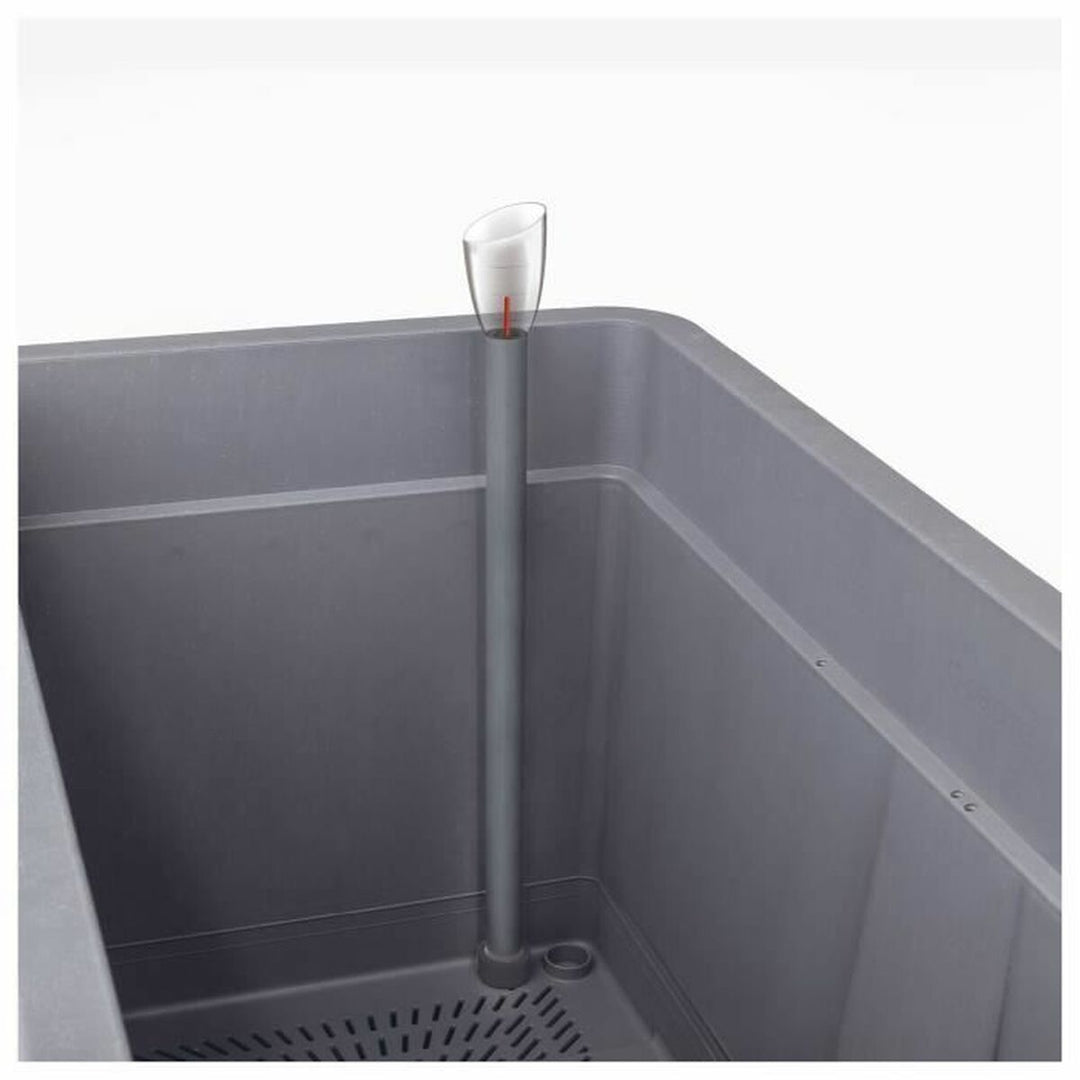 Plant pot Deroma Anthracite 38 x 38 x 39 cm Plastic Squared Bucket 38 cm