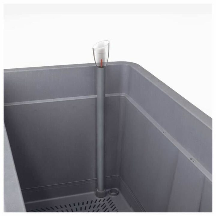 Plant pot Deroma Anthracite 38 x 38 x 39 cm Plastic Squared Bucket 38 cm