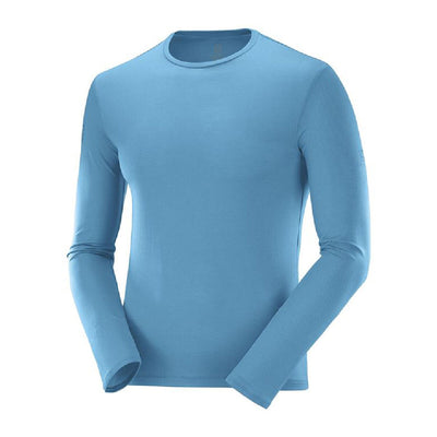 Men’s Long Sleeve T-Shirt Salomon Agile Training LS Sky blue Celeste