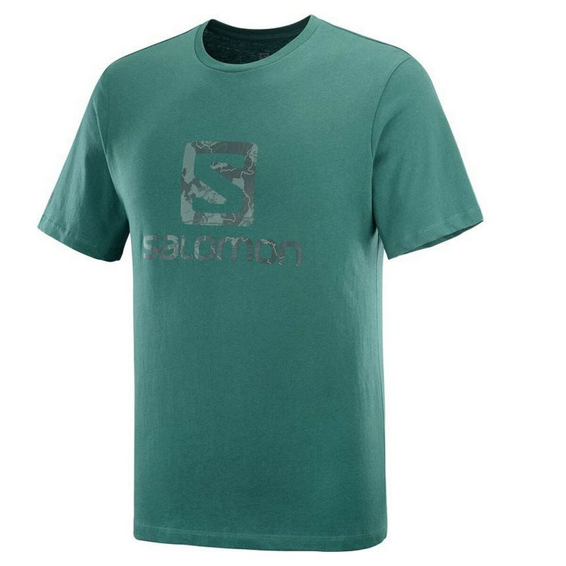 Men’s Short Sleeve T-Shirt Salomon Outlife Logo Green