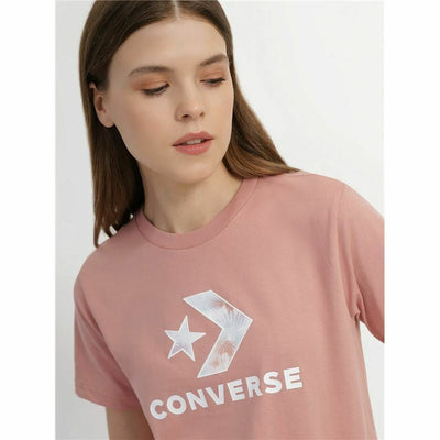 Women’s Short Sleeve T-Shirt Converse Seasonal Star Chevron Pink