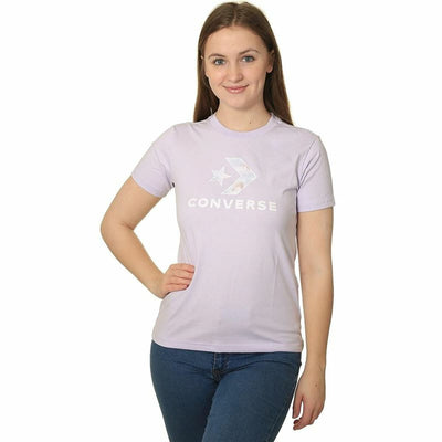 T-shirt à manches courtes femme Converse Seasonal Star Chevron Lavande