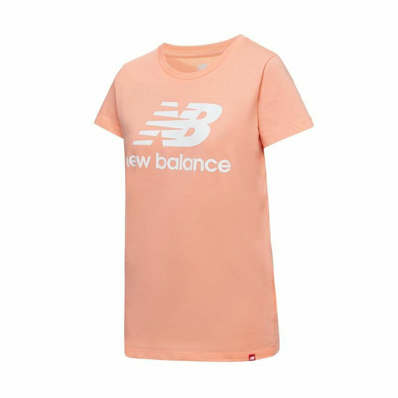 Women’s Short Sleeve T-Shirt New Balance Essentials Stacked Pink