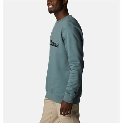 Men’s Sweatshirt without Hood Columbia Logo Fleece Crew Blue