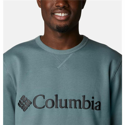 Men’s Sweatshirt without Hood Columbia Logo Fleece Crew Blue