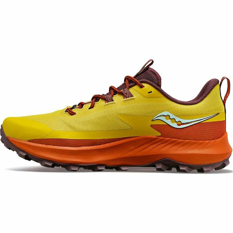 Running Shoes for Adults Saucony Saucony Peregrine 13 Yellow Orange Lady