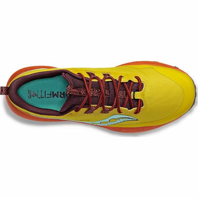 Running Shoes for Adults Saucony Saucony Peregrine 13 Yellow Orange Lady