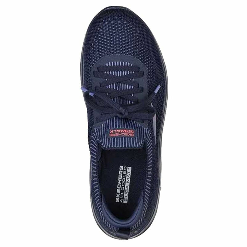 Chaussures de Running pour Adultes Skechers Engineered Flat Knit W Bleu Noir