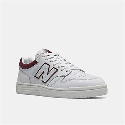 Chaussures de Sport pour Homme New Balance 480 Blanc Rouge foncé
