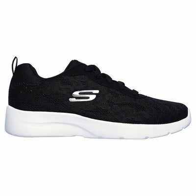 Sports Trainers for Women Skechers Floral Mesh Lace Up Black