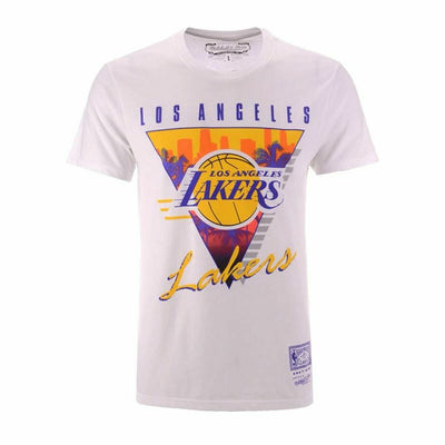 T-shirt à manches courtes homme Mitchell & Ness Los Angeles Lakers Blanc