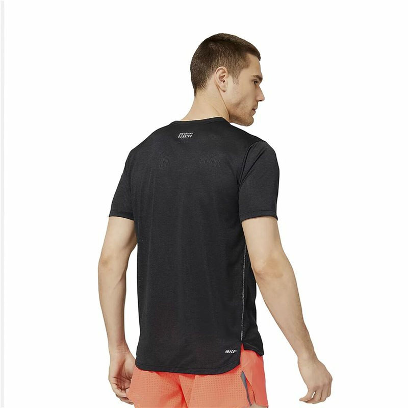 Men’s Short Sleeve T-Shirt New Balance Graphic Impact Run Black
