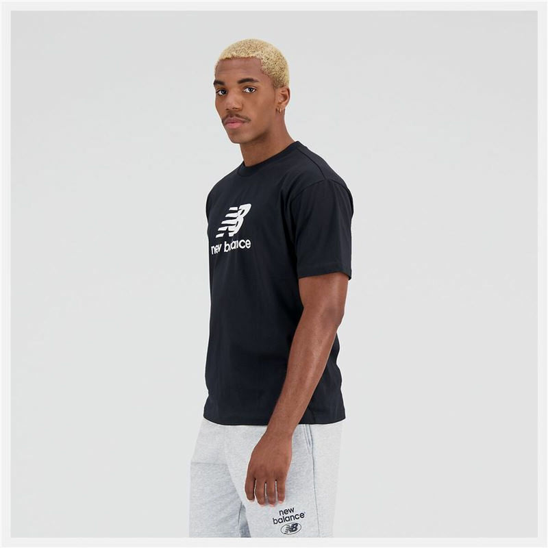 T-shirt à manches courtes homme New Balance Essentials Stacked Logo Noir