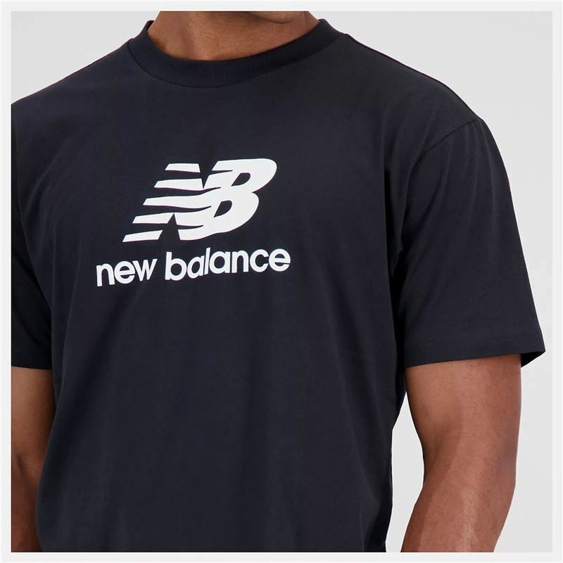 Camisola de Manga Curta Homem New Balance Essentials Stacked Logo Preto