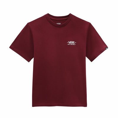 Child's Short Sleeve T-Shirt Vans Essentials Dark Red