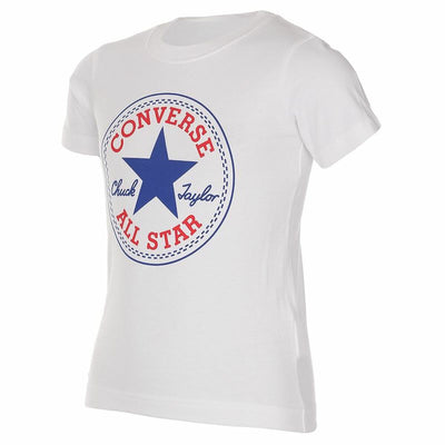 Child's Short Sleeve T-Shirt Converse  Core Chuck Taylor Patch  Blue