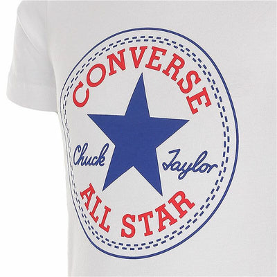 Child's Short Sleeve T-Shirt Converse  Core Chuck Taylor Patch  Blue