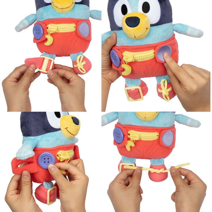 Fluffy toy Bluey Blue rouge Plastic