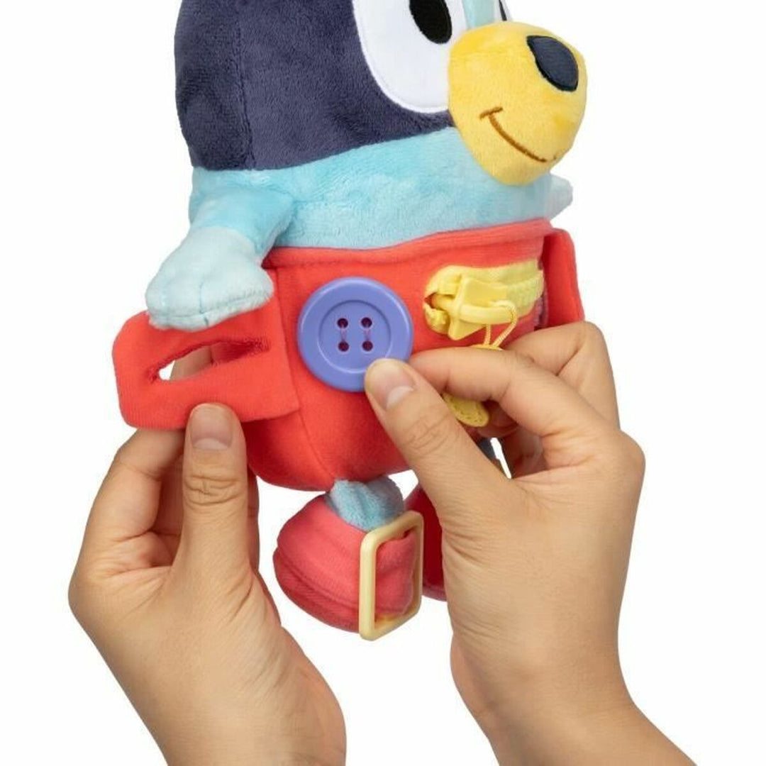 Fluffy toy Bluey Blue rouge Plastic