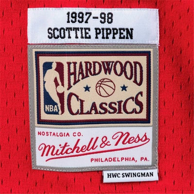 t-shirt de basket Mitchell & Ness Chicago Bull Scotie Pippen Rouge carmin