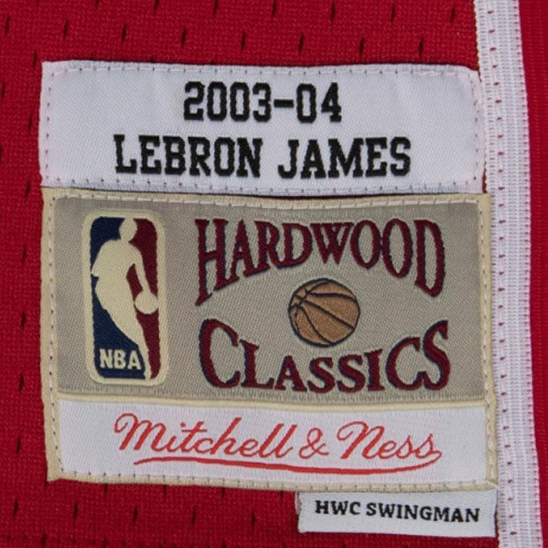 t-shirt de basket Mitchell & Ness Lebron James Cleveland Cavaliers Rouge