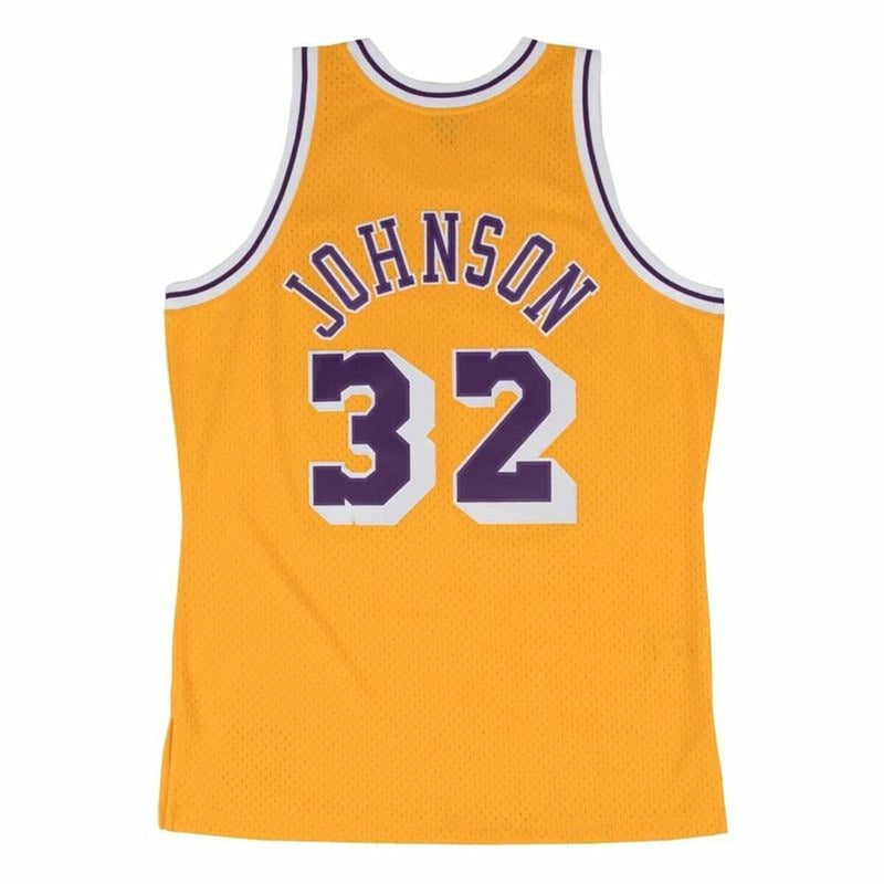 t-shirt de basket Mitchell & Ness LA Lakers Magic Jhonson Jaune