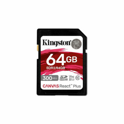 Carte Mémoire Micro SD avec Adaptateur Kingston SDR2/64GB 64 GB 8K Ultra HD SDXC UHS-II