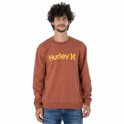 Men’s Sweatshirt without Hood Hurley One&Only Solid Brown