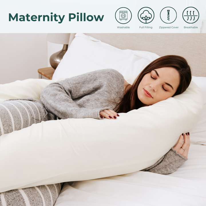 9 Ft Maternity Pillow And Case - Light Blue