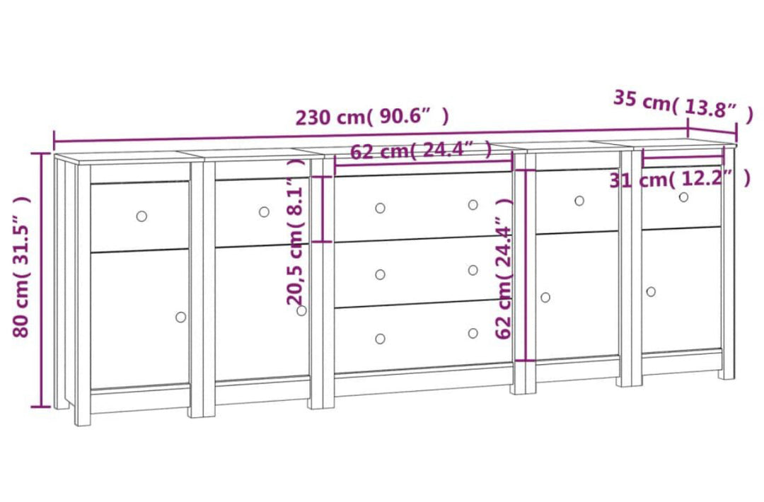 Thirian Pinewood - 230cm
