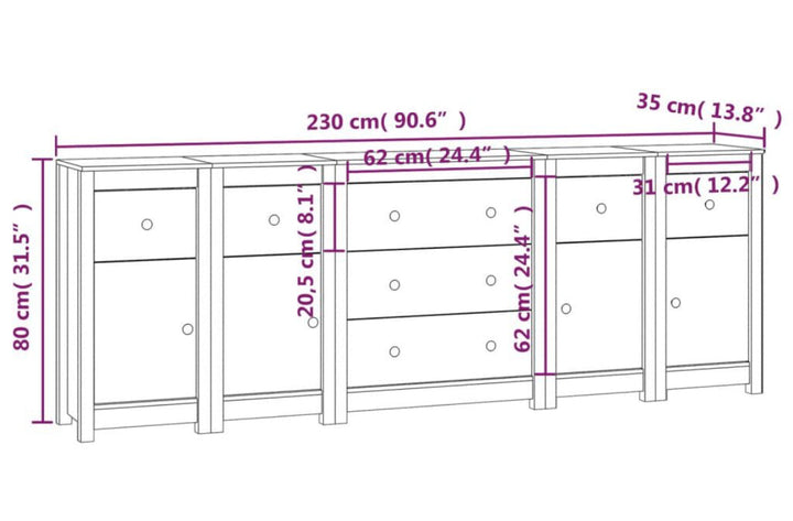 Thirian Pinewood - 230cm