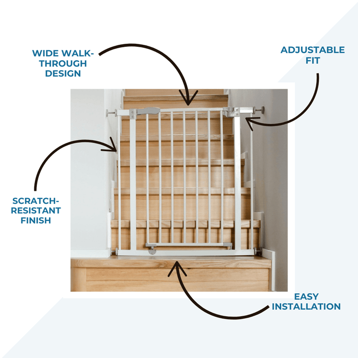 FYLO Baby Safety Stair Gate Pressure Fit 75-114cm Extra Wide