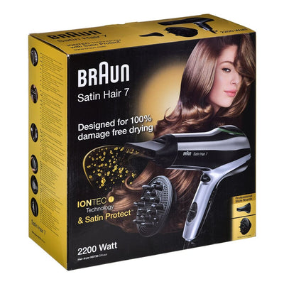Sèche-cheveux Braun HD730 Noir Noir/Argenté 2200 W