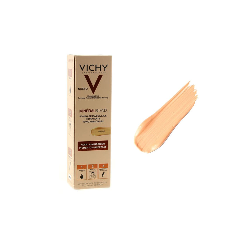 Fundo de Maquilhagem Líquido Vichy Mineral Blend Tom Médio 30 ml