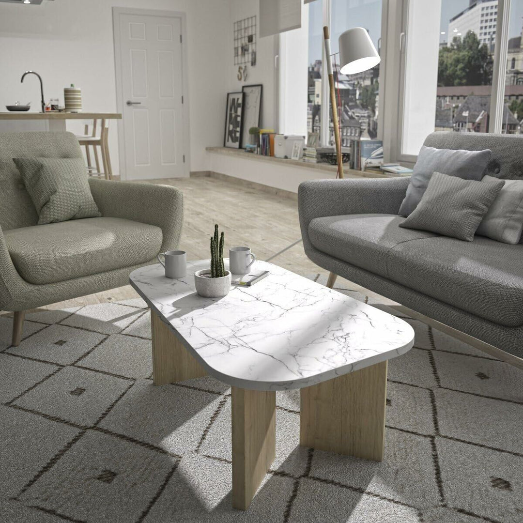 Centre Table White 105 x 58 x 39 cm