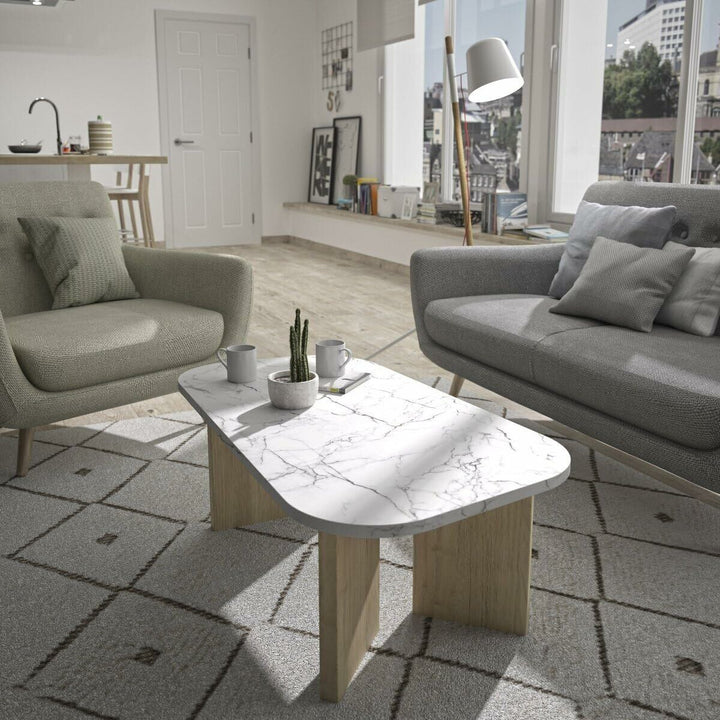 Centre Table White 105 x 58 x 39 cm