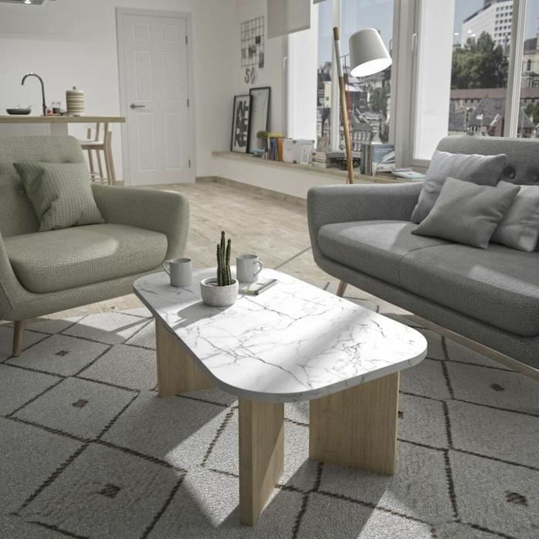 Centre Table White 105 x 58 x 39 cm
