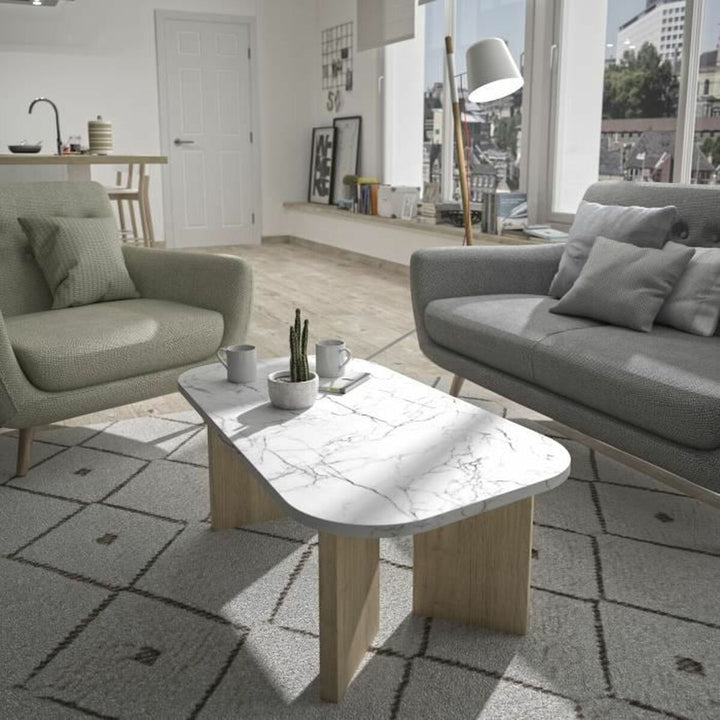 Centre Table White 105 x 58 x 39 cm