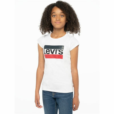 T-shirt à manches courtes enfant Levi's Sportswea Blanc