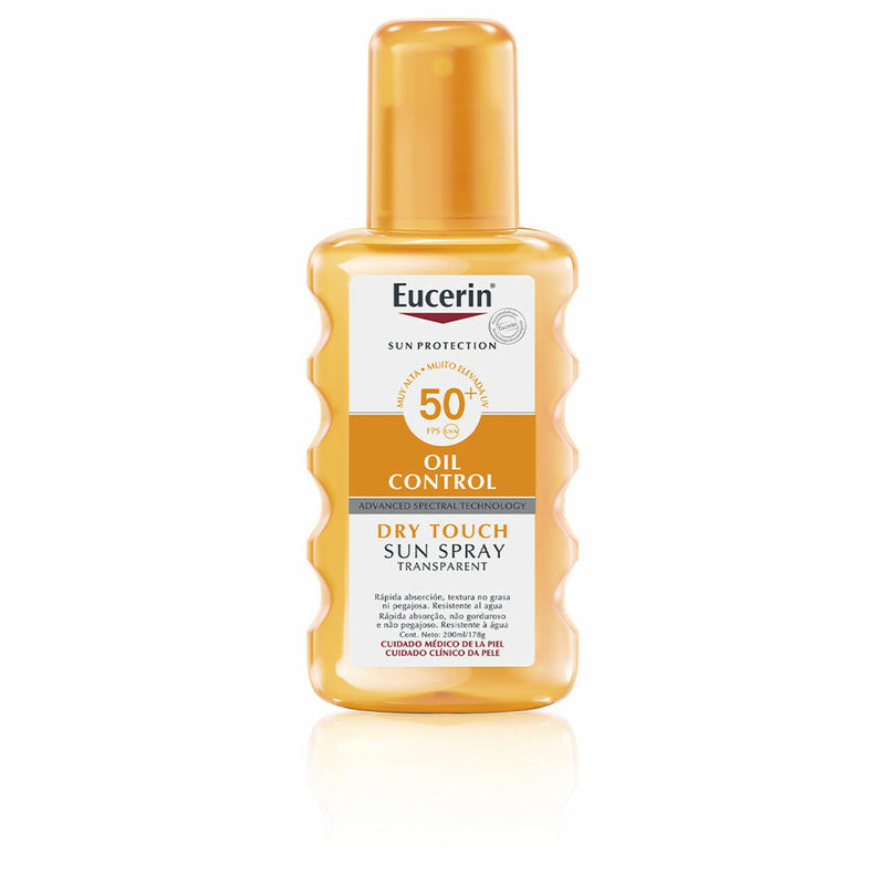 Crème Solaire pour le Corps en Spray Eucerin Transparent SPF 50 (200 ml)