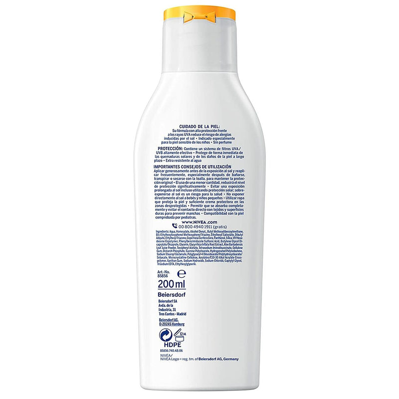 Crème solaire Nivea Protect&Sensitive Kids 200 ml Spf 50