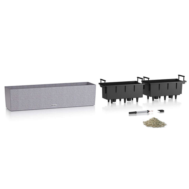 Plant pot Lechuza Grey polypropylene Rectangular